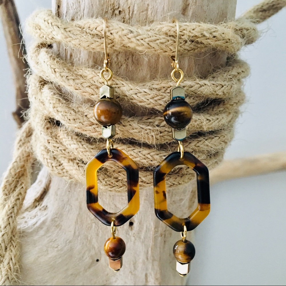 Handmade Tigers Eye Earrings